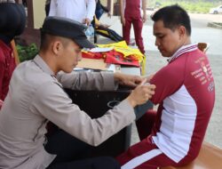 Kapolres Muratara Bersama Personel Jalani Kesamaptaan Berkala