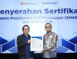 Bukit Asam (PTBA) Sukses Pertahankan Sertifikasi Sistem Manajemen Anti Penyuapan