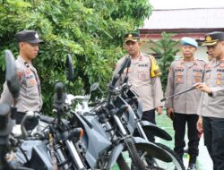 Jelang Pemilu 2024, Kapolres Musi Rawas Didampingi Wakapolres Cek Kesiapan Kendaraan Dinas