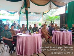 Mendukung Gerakan TNI AD Manunggal Air Dan Bakti Sosial, Kapolsek Lubuk Linggau Selatan I, Ikuti Zoom Meeting