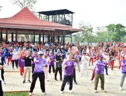 Ratusan Masyarakat Mura Ikut Senam Gerakan Sumsel Bugar 2024
