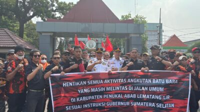 Gruduk Kantor Gubernur, Pemuda Pancasila PALI Nilai Pemprov Sumsel Tak Punya Nyali Hadapi PT.BSE